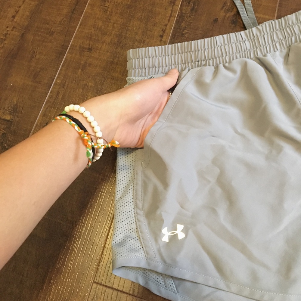 gray under armour shorts